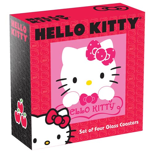 Hello Kitty Glass Coasters Set 4-Pack